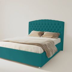 Кровать Берлин с ПМ 1600 (велюр бирюзовый) в Лесном - lesnoy.mebel24.online | фото 2