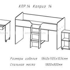 КАПРИЗ-14 Кровать 800 двухъярусная без рисунка в Лесном - lesnoy.mebel24.online | фото 2