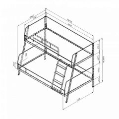 Кровать двухъярусная Дельта Лофт-20.02.04 Белый в Лесном - lesnoy.mebel24.online | фото 2