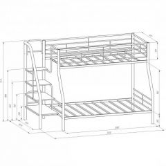 Кровать двухъярусная "Толедо-1" Черный/Венге в Лесном - lesnoy.mebel24.online | фото 2