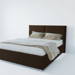 Кровать Корсика с ПМ 1200 (экокожа коричневая) в Лесном - lesnoy.mebel24.online | фото 2