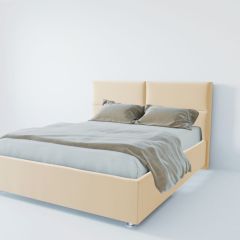 Кровать Корсика с ПМ 1400 (экокожа бежевая) в Лесном - lesnoy.mebel24.online | фото 3