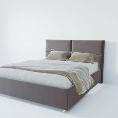 Кровать Корсика с ПМ 1600 (велюр темно-серый) в Лесном - lesnoy.mebel24.online | фото 2