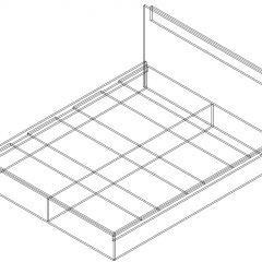 СОФИЯ Кровать КР1600 (венге/дуб белфорт) щиты в Лесном - lesnoy.mebel24.online | фото 2