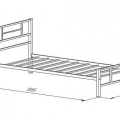 Кровать металлическая "Кадис 900х1900" Слоновая кость в Лесном - lesnoy.mebel24.online | фото 2