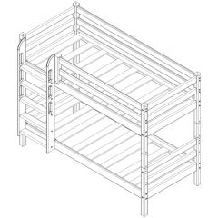 Кровать низкая с прямой лестницей Соня (Вариант 11) в Лесном - lesnoy.mebel24.online | фото 4