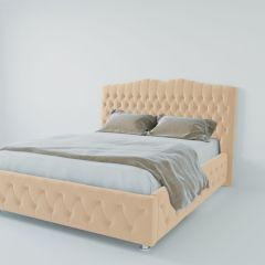 Кровать Нягань с ПМ 900 (экокожа бежевая) в Лесном - lesnoy.mebel24.online | фото