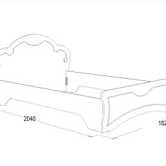 Кровать Ольга-10 МДФ (1600) без основания в Лесном - lesnoy.mebel24.online | фото 2