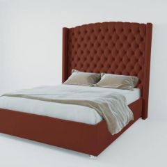 Кровать Берлин ЛЮКС без основания 1200 (велюр бордо) в Лесном - lesnoy.mebel24.online | фото