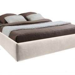Кровать Подиум с ПМ 1200 (экокожа белая) в Лесном - lesnoy.mebel24.online | фото