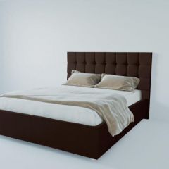 Кровать Венеция без основания 1800 (экокожа коричневая) в Лесном - lesnoy.mebel24.online | фото
