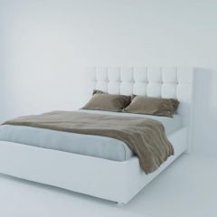 Кровать Венеция без основания 800 (экокожа белая) в Лесном - lesnoy.mebel24.online | фото 1