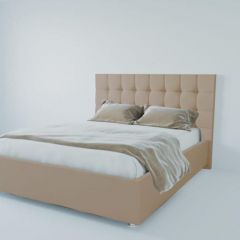 Кровать Венеция без основания 800 (велюр светло-серый) в Лесном - lesnoy.mebel24.online | фото