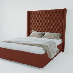 Кровать Версаль ЛЮКС без основания 1400 (велюр бордо) в Лесном - lesnoy.mebel24.online | фото