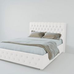 Кровать Версаль 1200 без основания (экокожа белый) в Лесном - lesnoy.mebel24.online | фото