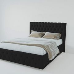 Кровать Версаль 1400 без основания (экокожа кольт ч) в Лесном - lesnoy.mebel24.online | фото