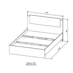 СОФИ СКР1400.1Кровать 1400 в Лесном - lesnoy.mebel24.online | фото 2