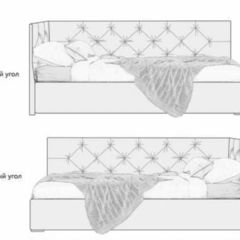 Кровать угловая Лэсли интерьерная +основание (120х200) в Лесном - lesnoy.mebel24.online | фото 2