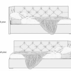 Кровать угловая Лилу интерьерная +основание/ПМ/бельевое дно (120х200) в Лесном - lesnoy.mebel24.online | фото 5