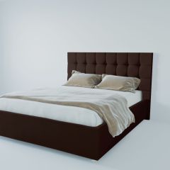 Кровать Венеция с ПМ 900 (экокожа коричневая) в Лесном - lesnoy.mebel24.online | фото 2