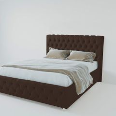 Кровать Версаль с ПМ 900 (экокожа коричневая) в Лесном - lesnoy.mebel24.online | фото