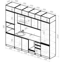 Кухонный гарнитур Адажио люкс 3000 мм в Лесном - lesnoy.mebel24.online | фото 2