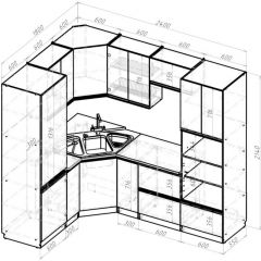 Кухонный гарнитур Адажио оптима 1800х2400 мм в Лесном - lesnoy.mebel24.online | фото 2