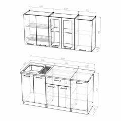 Кухонный гарнитур Инна стандарт 1600 в Лесном - lesnoy.mebel24.online | фото 3