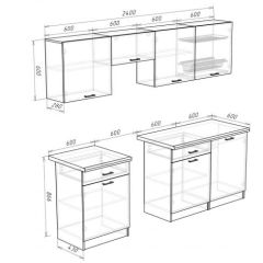 Кухонный гарнитур Кремона (2.4 м) в Лесном - lesnoy.mebel24.online | фото 3