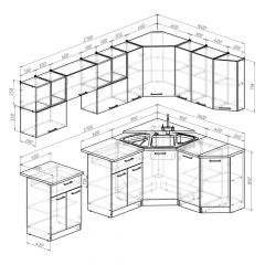 Кухонный гарнитур Лариса оптима 5 2700х1600 мм в Лесном - lesnoy.mebel24.online | фото 2
