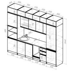 Кухонный гарнитур Лоретта люкс 3000 мм в Лесном - lesnoy.mebel24.online | фото 2