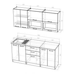 Кухонный гарнитур Лоретта макси 1800 мм в Лесном - lesnoy.mebel24.online | фото 2