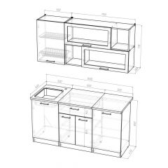 Кухонный гарнитур Лоретта стандарт 1600 мм в Лесном - lesnoy.mebel24.online | фото 2