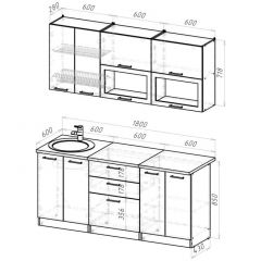 Кухонный гарнитур Паола макси 1800 мм в Лесном - lesnoy.mebel24.online | фото 2