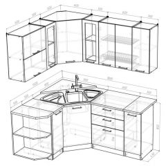 Кухонный гарнитур Паола оптима 1500х1800 мм в Лесном - lesnoy.mebel24.online | фото 2