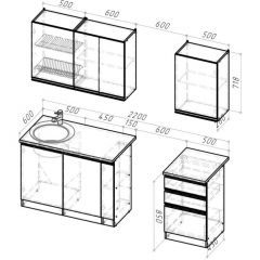 Кухонный гарнитур Сиена стандарт 1600 мм в Лесном - lesnoy.mebel24.online | фото 2
