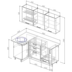 Кухонный гарнитур угловой Пайн 1000х1800 (Стол. 26мм) в Лесном - lesnoy.mebel24.online | фото 2