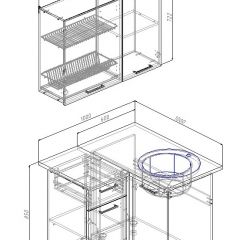 Кухонный гарнитур угловой Вегас 1000*1000 (Стол. 26мм) в Лесном - lesnoy.mebel24.online | фото 2