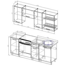 Кухонный гарнитур Вегас 2000 (Стол. 26мм) в Лесном - lesnoy.mebel24.online | фото 3