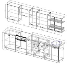 Кухонный гарнитур Вегас 3000 (Стол. 26мм) в Лесном - lesnoy.mebel24.online | фото 2