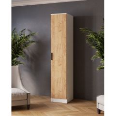 ЛАРС Пенал Белый/Дуб крафт золотой в Лесном - lesnoy.mebel24.online | фото