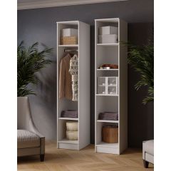 ЛАРС Пенал Белый/Дуб крафт золотой в Лесном - lesnoy.mebel24.online | фото 2