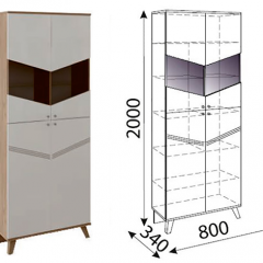 Лимба (гостиная) М02 Шкаф-витрина в Лесном - lesnoy.mebel24.online | фото