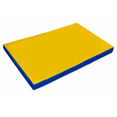Мат гимнастический 2х1х0,08м цв. синий-желтый в Лесном - lesnoy.mebel24.online | фото 1