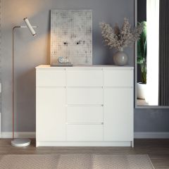 МОРИ МК 1200.4 Комод (белый) в Лесном - lesnoy.mebel24.online | фото 3