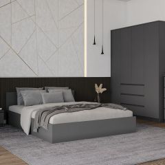 МОРИ КРМ 1600.1/1 Кровать (настил) графит в Лесном - lesnoy.mebel24.online | фото