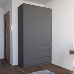 МОРИ МШ 1200.1 Шкаф (графит) в Лесном - lesnoy.mebel24.online | фото