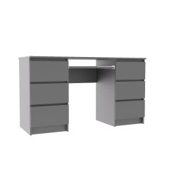 МОРИ МС-2 Стол 6 ящиков (графит) в Лесном - lesnoy.mebel24.online | фото 2