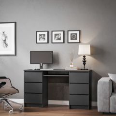 МОРИ МС-2 Стол 6 ящиков (графит) в Лесном - lesnoy.mebel24.online | фото
