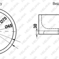 Накладная раковина melana mln-7076b (черная) в Лесном - lesnoy.mebel24.online | фото 2